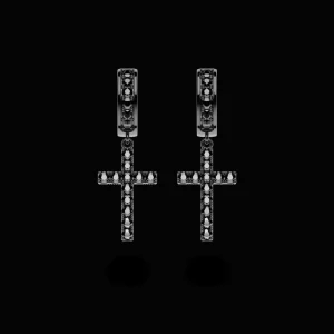 Fashion MJ Jones DNA Cage Cross Earrings