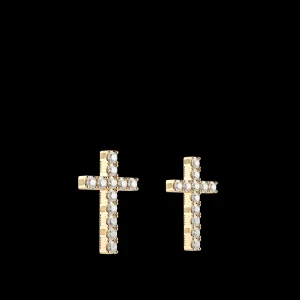 Online MJ Jones DNA Cage Cross Earrings