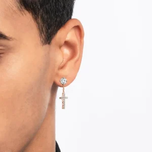 Sale MJ Jones DNA Cage Cross Earrings