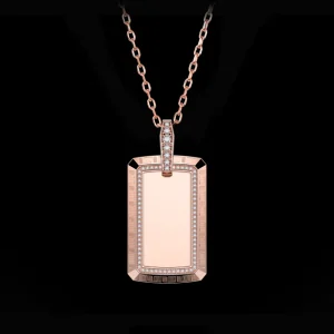 Fashion MJ Jones DNA Diamond Tag Pendant