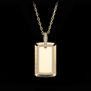 Fashion MJ Jones DNA Diamond Tag Pendant