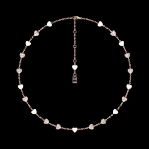 Hot MJ Jones Heart Multi Charm Necklace