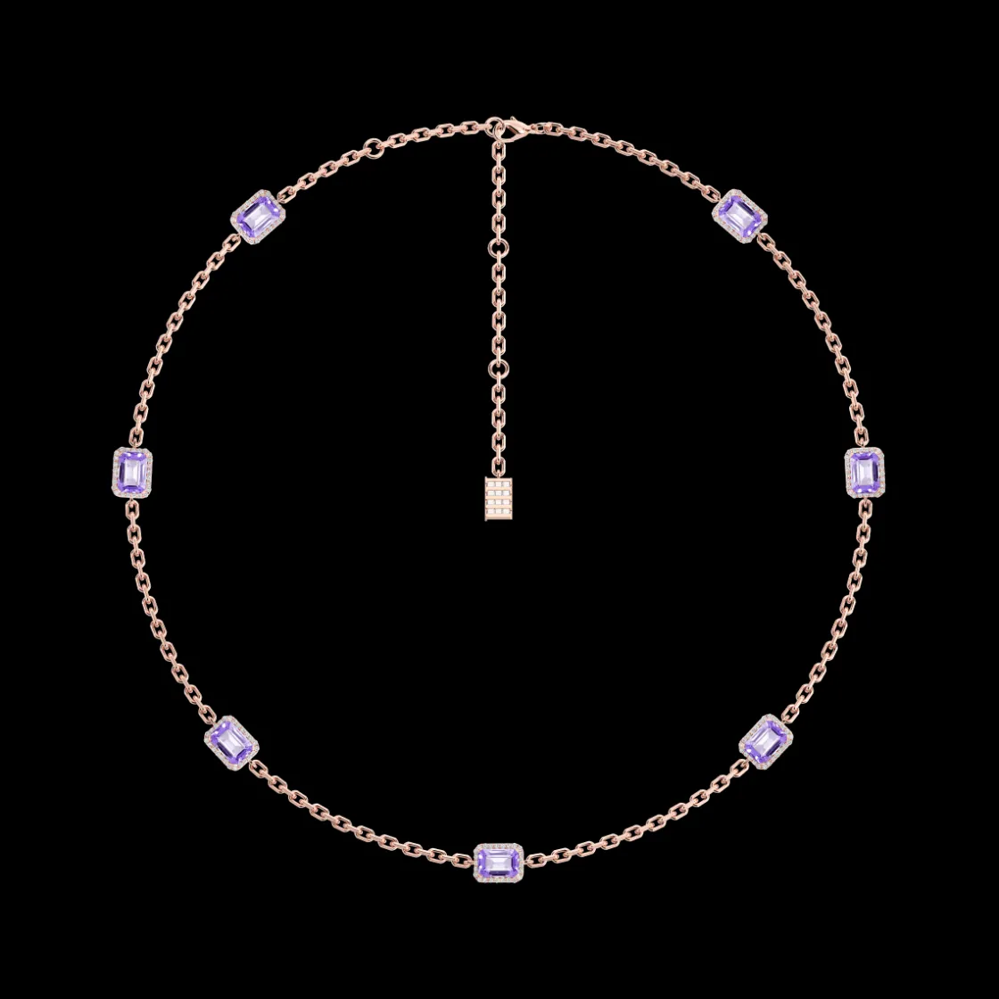jewel_multi_charm_necklac_0-3.webp Clearance MJ Jones Jewel Multi Charm Necklace Purple Amethyst