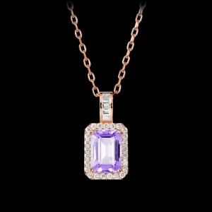 New MJ Jones Jewel Pendant Purple Amethyst