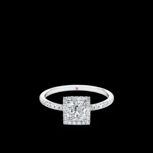 Hot MJ Jones Princess Halo Diamond Engagement Ring